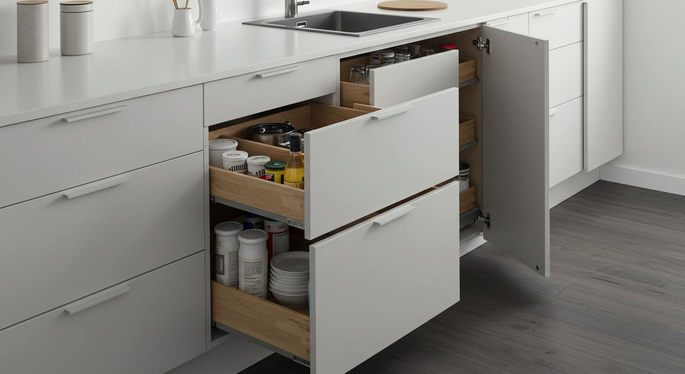 Умное хранение на компактной кухне