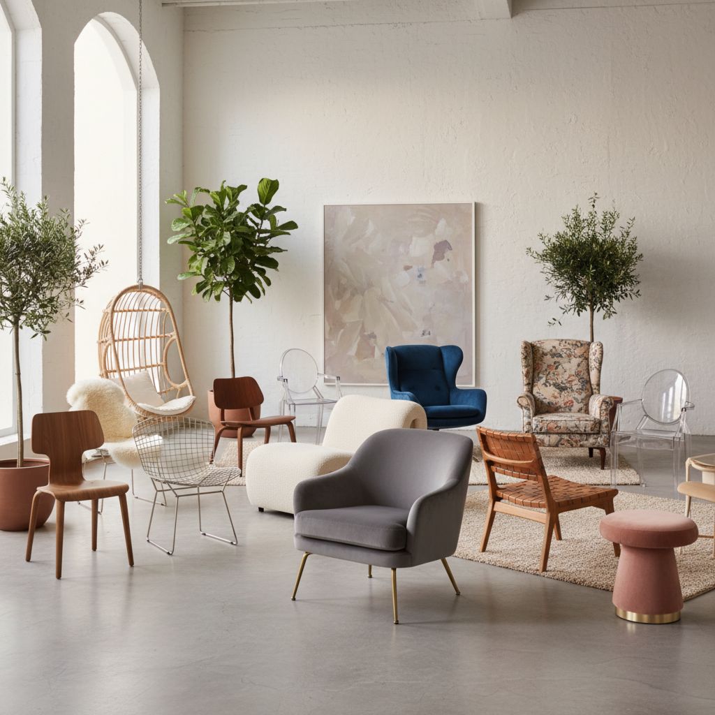 Разнообразные стулья для аренды, подобранные под стиль и формат мероприятия, от классических до дизайнерских.