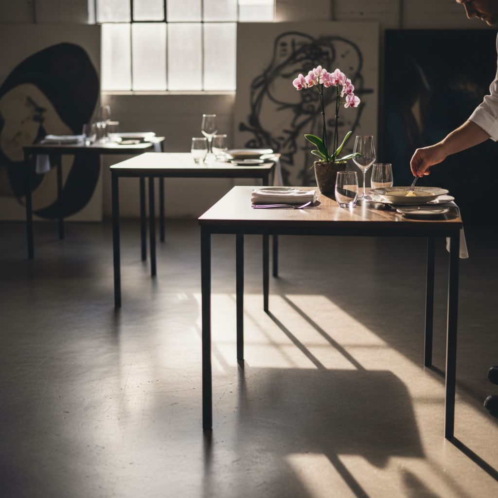 Менеджер помогает клиенту выбрать и оформить аренду столов для мероприятия в Москве.