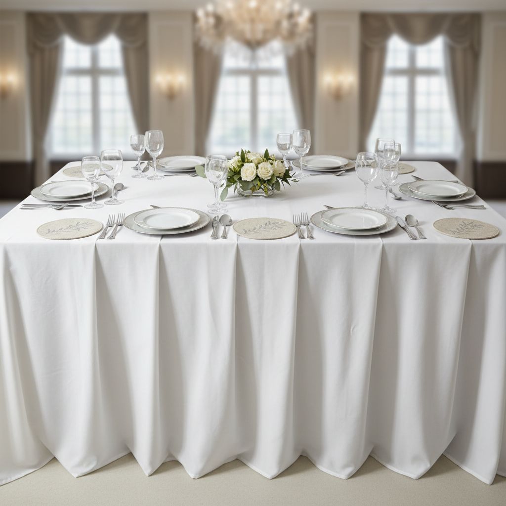 Аккуратная протирка арендованного банкетного стола мягкой тканью для правильного ухода за мебелью во время мероприятия.