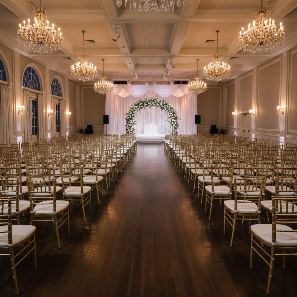 Финальный этап подготовки к мероприятию, где осознанный выбор и правильная расстановка стульев создают идеальную атмосферу.