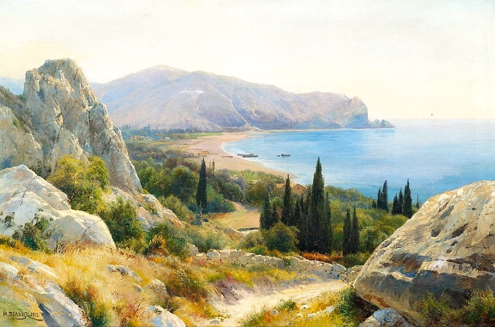 -LETNII-PEIZAZ-S-PRIBREZNYMI-SKALAMI.-1912...jpeg